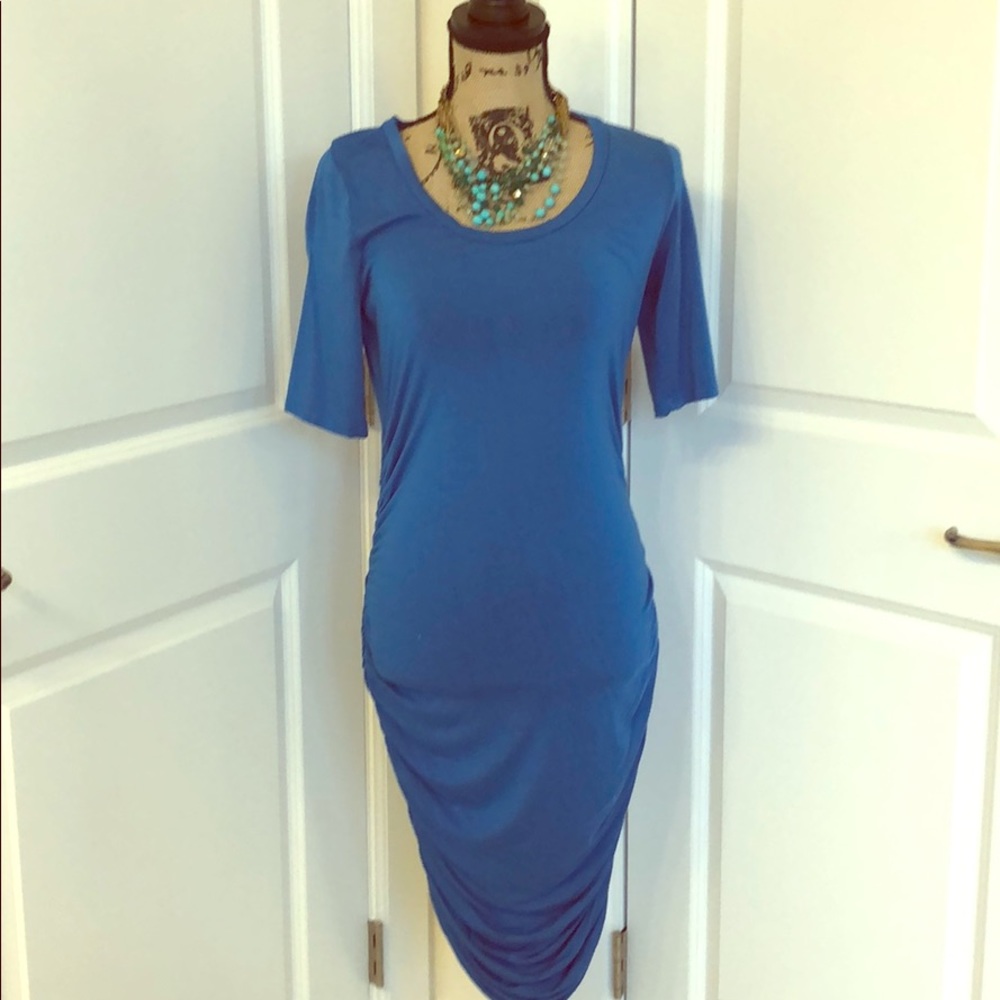 Teal Motherhood Maternity Dress